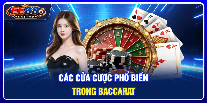 Các cửa cược phổ biến trong baccarat
